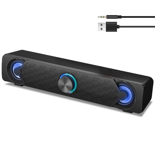 RGB Desktop Speakers with LED Lights for Gaming