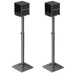 Adjustable Height Speaker Stands with Cable Management