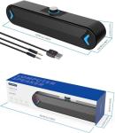 LENRUE USB-Powered Desktop Speakers with LED Lights