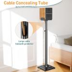 Adjustable Height Speaker Stands with Cable Management