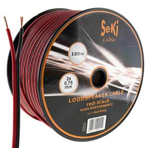 100m Red/Black Speaker Cable 2x0.75mm²