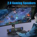 RGB Desktop Speakers with LED Lights for Gaming