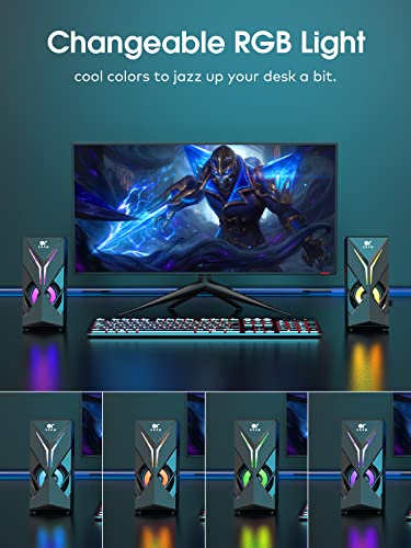 RGB Desktop Speakers with LED and Volume Control