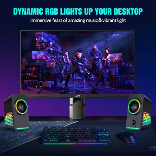 RGB Bluetooth Gaming Speakers with Subwoofer and LED