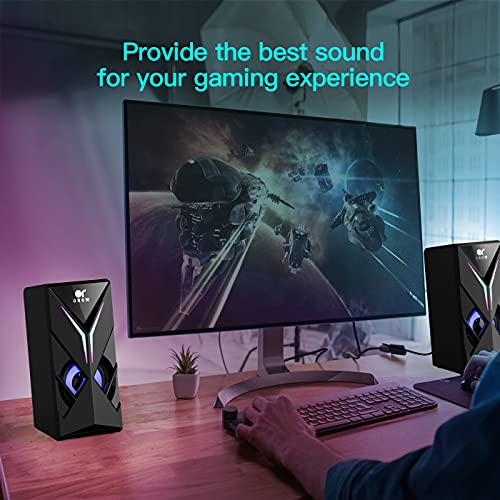 RGB Desktop Speakers with LED and Volume Control