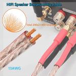 WOWLED HiFi 13 AWG Speaker Wire with Banana Plugs