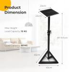 Adjustable Studio Speaker Stands with Safety Features