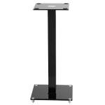 TekBox 2x Speaker Stands - Modern Black Glass