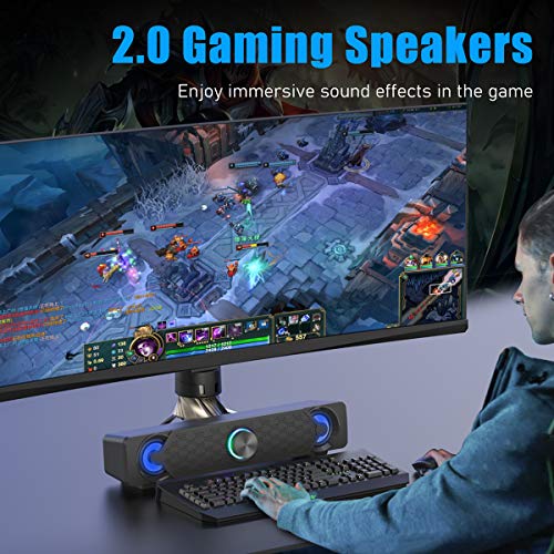 Smalody LED USB Soundbar - Gaming & Multimedia