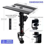 Clamp-on Studio Monitor Speaker Stand Pair - Heavy Duty