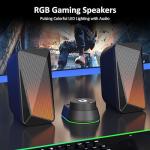 Jeecoo M40 USB Bluetooth Gaming Speakers with LED