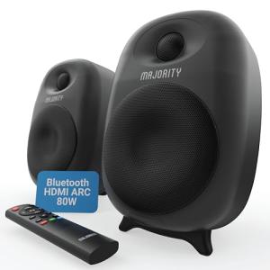 Majority D80 Bluetooth Bookshelf Speakers with Remote