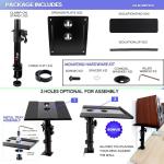 Clamp-on Studio Monitor Speaker Stand Pair - Heavy Duty