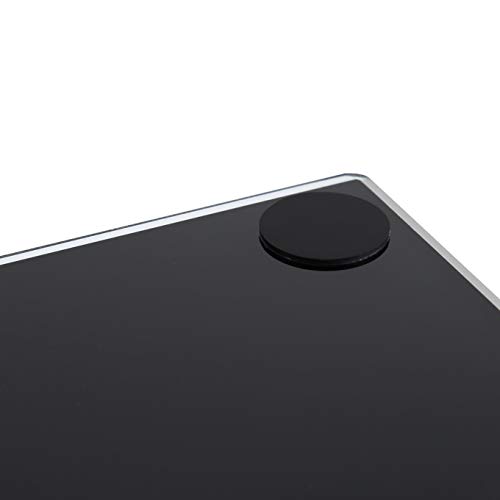 TekBox 2x Speaker Stands - Modern Black Glass