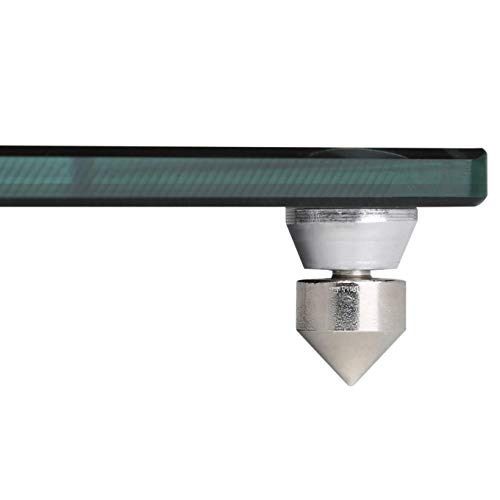 TekBox 2x Speaker Stands - Modern Black Glass