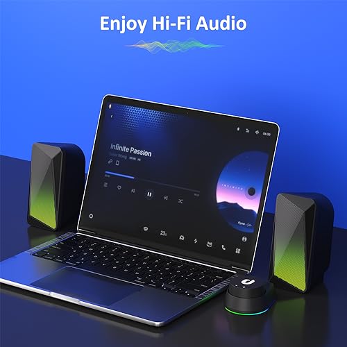 Jeecoo M40 USB Bluetooth Gaming Speakers with LED