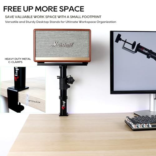 Clamp-on Studio Monitor Speaker Stand Pair - Heavy Duty