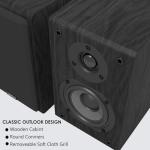 LONPOO Classic Wooden Passive Bookshelf Speakers Pair