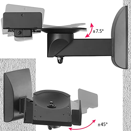 Universal Dual Speaker Wall Mounts, Tilt & Swivel
