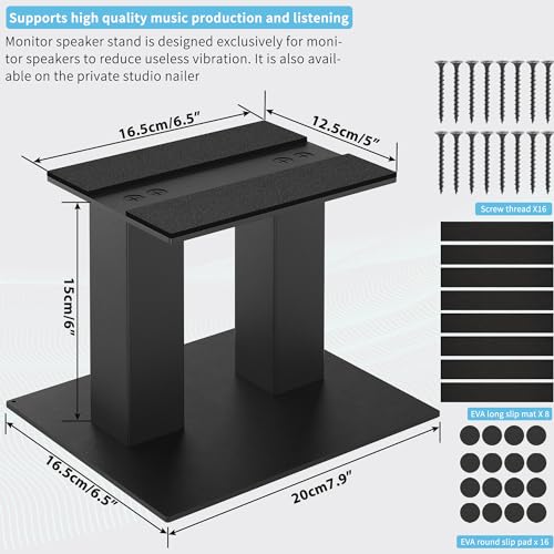 BQKOZFIN Universal Metal Speaker Stands for Audio