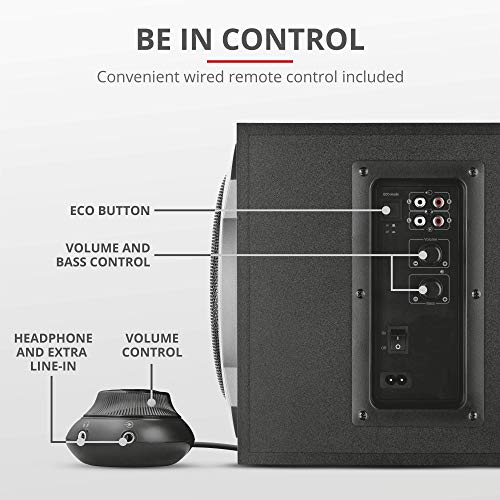 Trust Tytan 2.1 Subwoofer PC Speakers - Black