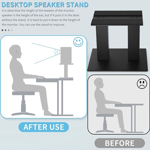 BQKOZFIN Universal Metal Speaker Stands for Audio