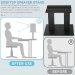BQKOZFIN Universal Metal Speaker Stands for Audio