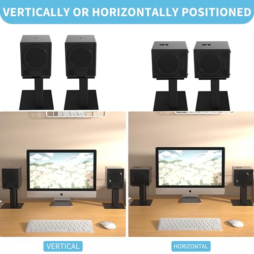 BQKOZFIN Universal Metal Speaker Stands for Audio