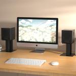 BQKOZFIN Universal Metal Speaker Stands for Audio