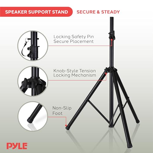 Pyle Adjustable Floor Speaker Stand - Heavy Duty