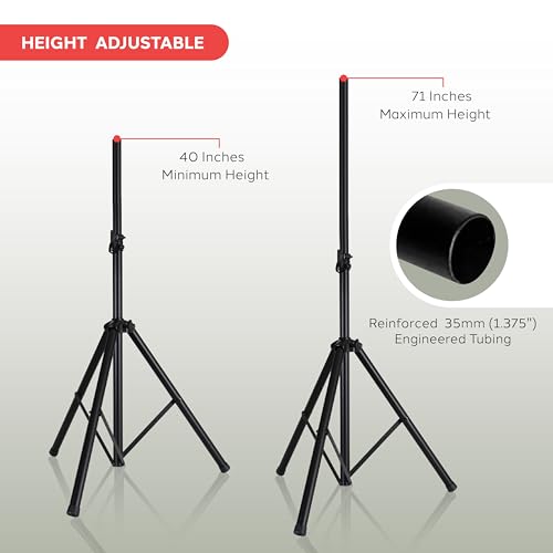 Pyle Adjustable Floor Speaker Stand - Heavy Duty