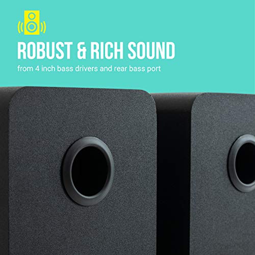 JAM Bluetooth Compact Bookshelf Speakers - Black