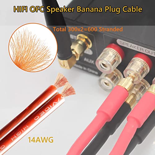 High-End 14 AWG Copper Speaker Wire Cable 2M