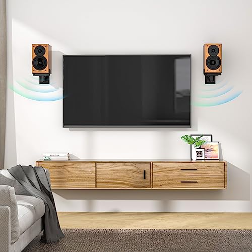 Adjustable Wall Mounts for Large Speakers - Black
