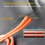 High-End 14 AWG Copper Speaker Wire Cable 2M