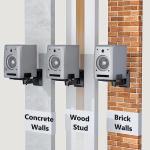 Adjustable Wall Mounts for Large Speakers - Black