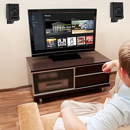 Adjustable Wall Mounts for Large Speakers - Black