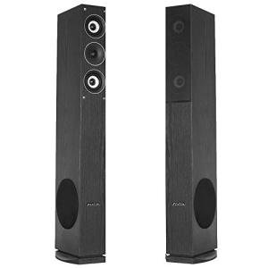 6.5" Black HiFi Tower Speakers with Subwoofer 500W
