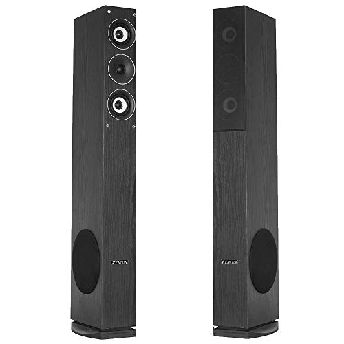 6.5" Black HiFi Tower Speakers with Subwoofer 500W