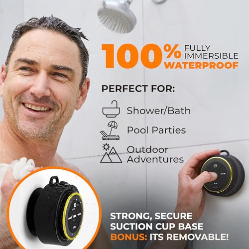 iFox Waterproof Bluetooth Shower Speaker with Mic