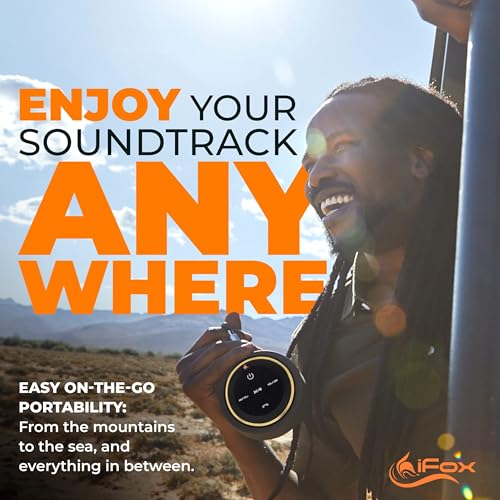 iFox Waterproof Bluetooth Shower Speaker with Mic