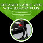 Hi-Fi 2x4mm Speaker Wire with Banana Plugs