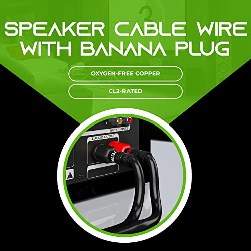 Hi-Fi 2x4mm Speaker Wire with Banana Plugs