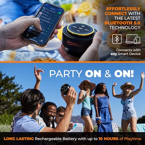 iFox Waterproof Bluetooth Shower Speaker with Mic