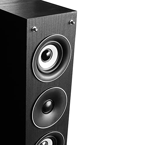 6.5" Black HiFi Tower Speakers with Subwoofer 500W