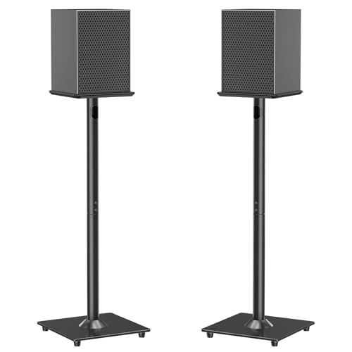 ELIVED Universal Surround Sound Speaker Stands - Black