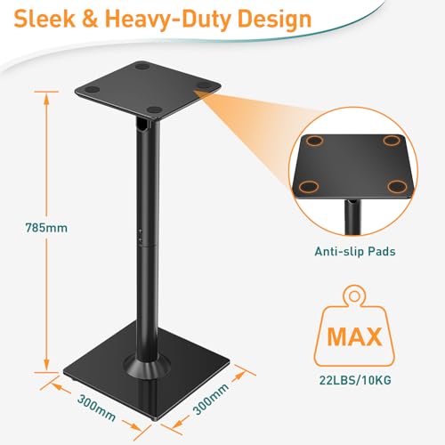 ELIVED Universal Surround Sound Speaker Stands - Black
