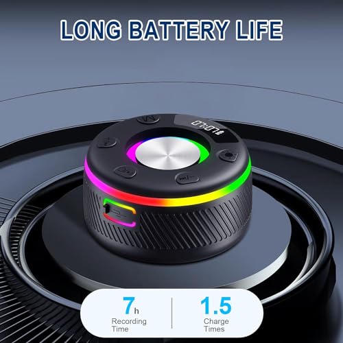 Portable Bluetooth Shower Speaker with RGB Lights
