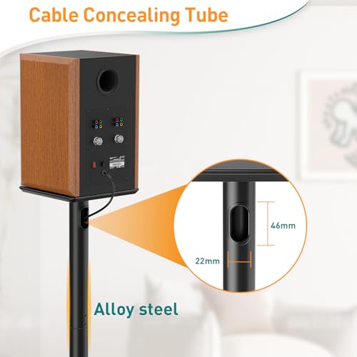 ELIVED Universal Surround Sound Speaker Stands - Black