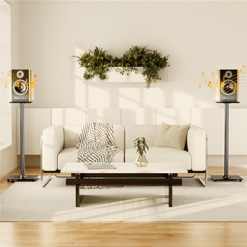 ELIVED Universal Surround Sound Speaker Stands - Black